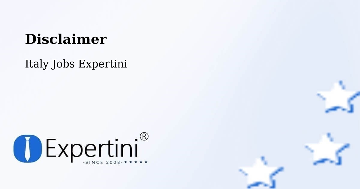 Disclaimer – Opera - Italy Jobs Expertini